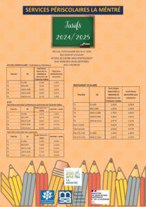 Tarifs service périscolaire