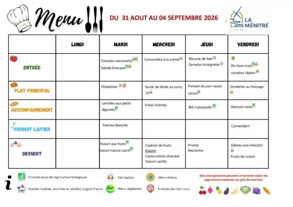 Image du document MENUS 01 AU 04.09 2026