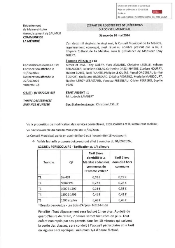 Image du document TARIFS Enfance Jeunesse Arrete 2026-2027 DCM_05_2026_63